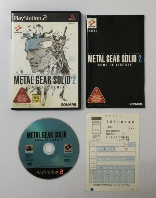 Sony Playstation 2 PS2 Metal Gear Solid Metalgear Retro Japanese Ver