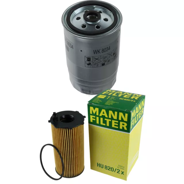 MANN-FILTER Set Filtri Filtro Olio Filtro Carburante per Jeep Wrangler III 2.8