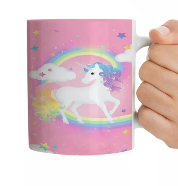 Unicorn Pink Rainbow FREE SHIPPING Magical Funny 11 oz. coffee mug