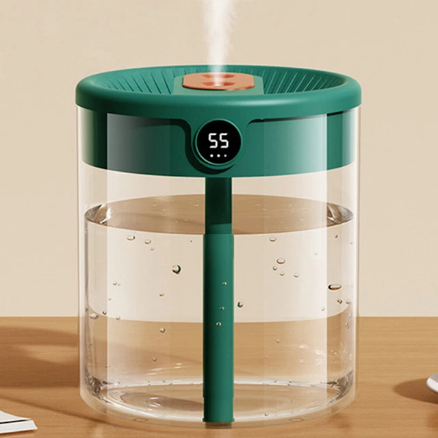 2L Air Humidifier Mute 5V/1A Night Light for Household (Green Digital Display) F