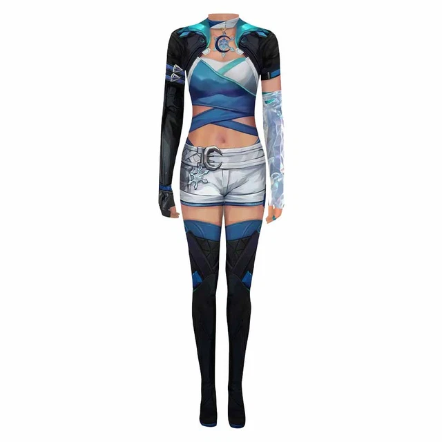 MARVEL RIVALS LUNA Snow Seol Hee Cosplay Jumpsuit Superhero Suit Adult ...