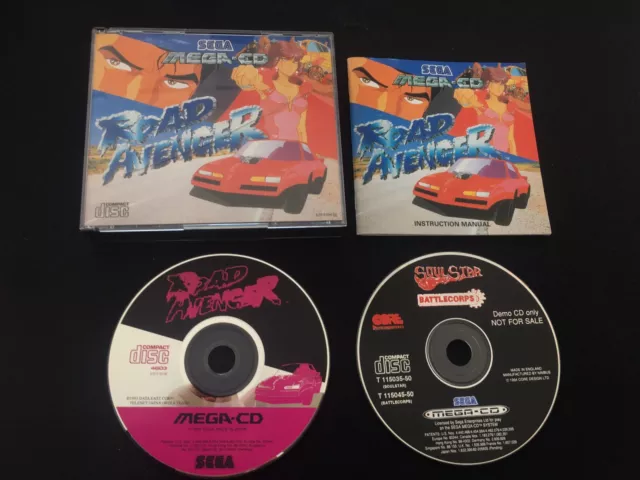 SEGA MEGA CD Pal Eu - Road Avenger +  Demo Soulstar Battlecorps - Completo