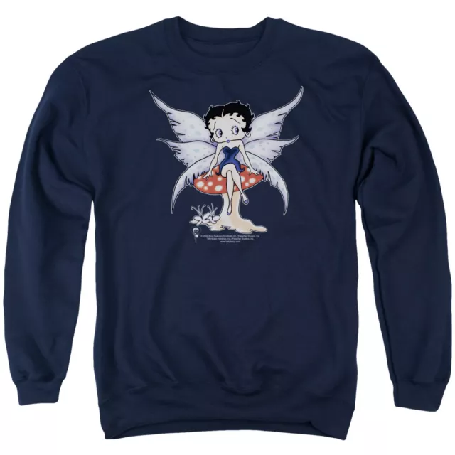 BETTY BOOP MUSHROOM FAIRY Licensed Pullover Crewneck Sweatshirt SM-3XL