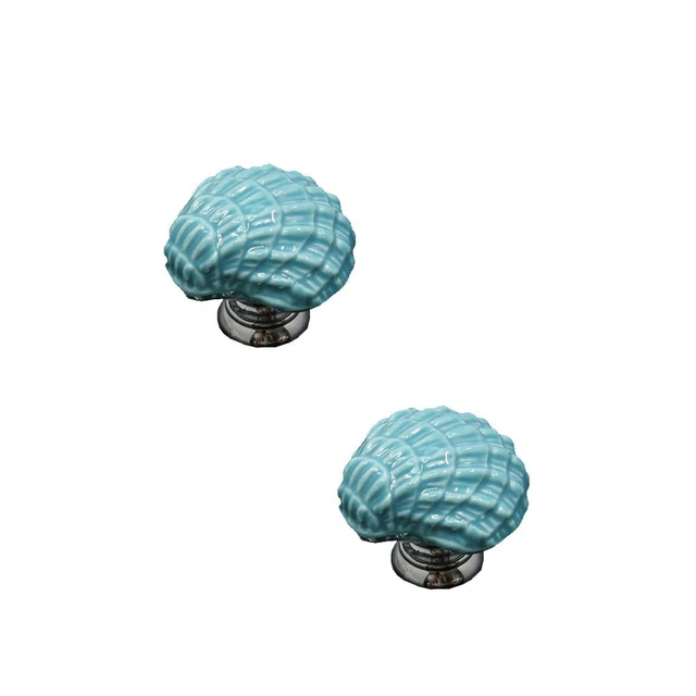 4 Pcs Shell Drawer Handles Dresser Drawer Pulls Vintage Home Decor Alloy 2