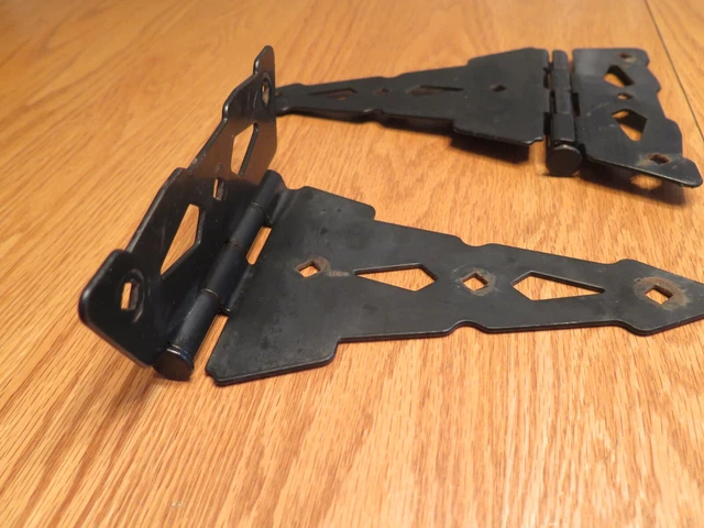 T Strap Barn Door Gate Shed Hinges 10.5" x 7.75" Set of Four Salvage Vintage 21
