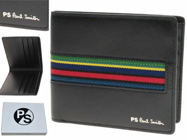 PAUL SMITH Men's Wallet 100% Leather Made in Italy UP TO - 80% PS30 T1G