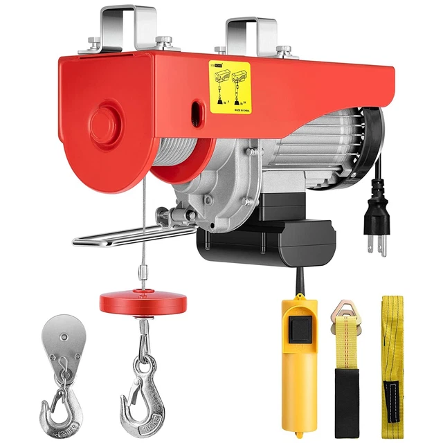 110V 1320 Lbs Lift Electric Hoist, Electric Winch, Garage Ceiling Crane Overhead