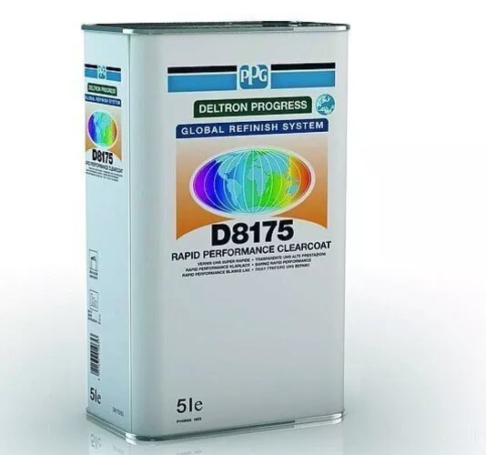 PPG D8175 Deltron Rapid Performance Clear Varnish 5 Litre anti Scratch Premium