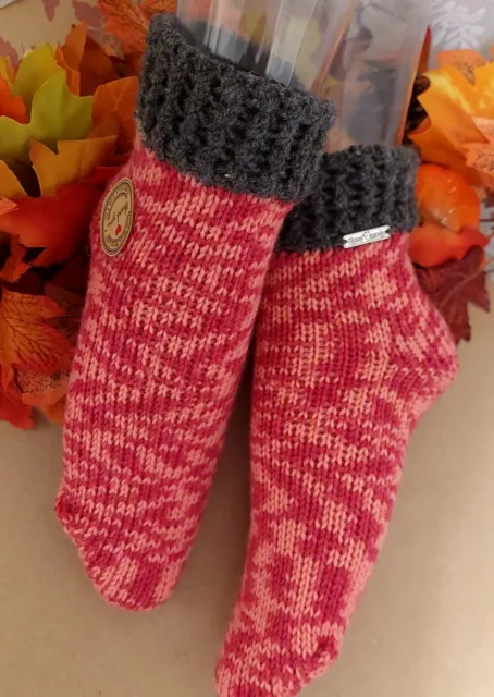 1 paio di calzini invernali da donna ragazza In Lana Lavorato A maglia Handmade