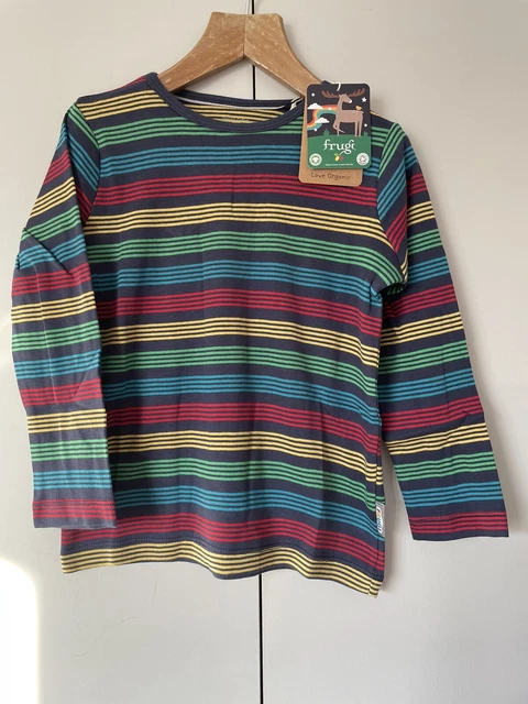 Frugi NEW Age 5-6 Years Favourite Long Sleeve Top Stripe Organic Cotton