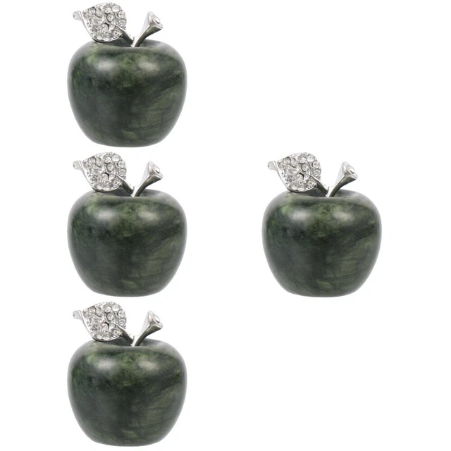 4 Pack Äpfel-Statue Kristall-Apfel-Ornament Äpfel-Skulptur Obst-Statue Anzahl