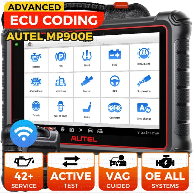 2025 Autel MP900E Scanner Kit - Professional Diagnostic Tool With 11 Adapters & 40+ Services
