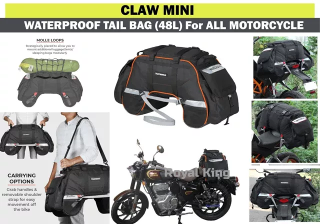 Waterproof "Claw Mini Tail Bag (48L)" Fit for Royal Enfield All Motorcycle