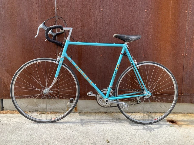 Vélo De Course Peugeot Vintage Bleu - 10 Vitesses, Freins Patins - Homme