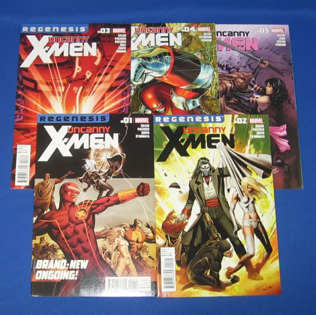 Uncanny X-Men #1 2 3 4 5  Comic Book Set 2012 Kieron Gillen Cyclops Magneto Lot