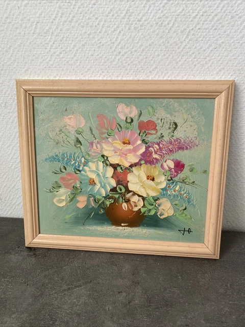 Ancien joli cadre avec fleurs séchées | Vinted
