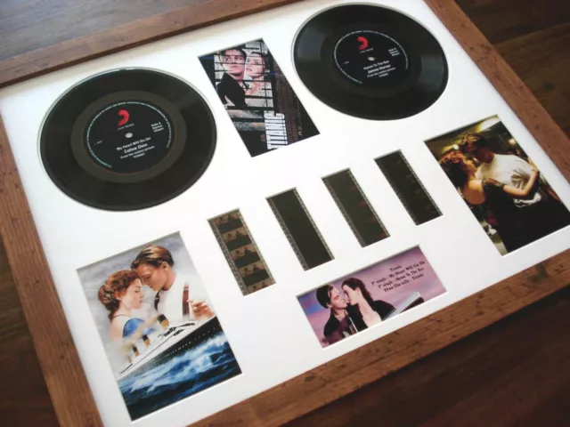 Titanic 7" Vinyl 35Mm Film Cell Framed Montage