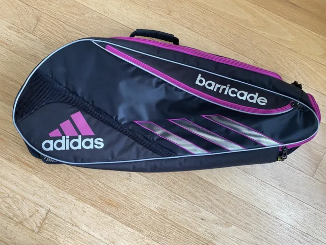 Adiddas barricade 3 Racquet Tennis Duffle Bag - Lightweight  Black and Pink