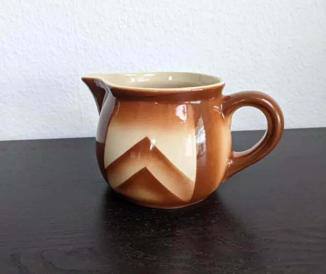 Brauner Milchkrug - Bunzlauer Keramik - original Art deco - unbenutzt/neuwertig