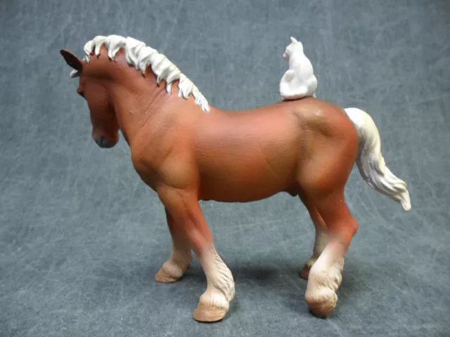 CollectA NEW * Draft Horse with Cat * 88916 Breyer Corral Pals Model Horse 3