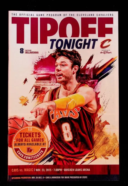 Cleveland Cavaliers Orlando Magic NBA Game Program 2015 Championship Season