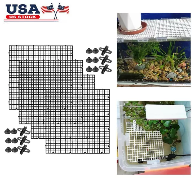 4 Aquarium Divider Tray Grid Egg Crate Light Diffuser Fish Tank Bottom Isolation