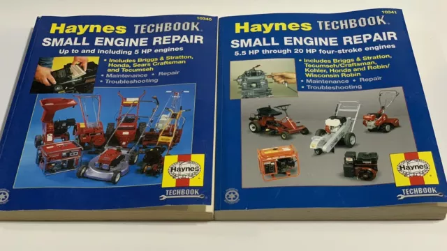 2 Haynes Small Engine Repair Techbook Books 5 HP & 20 HP Engines 10340 10341