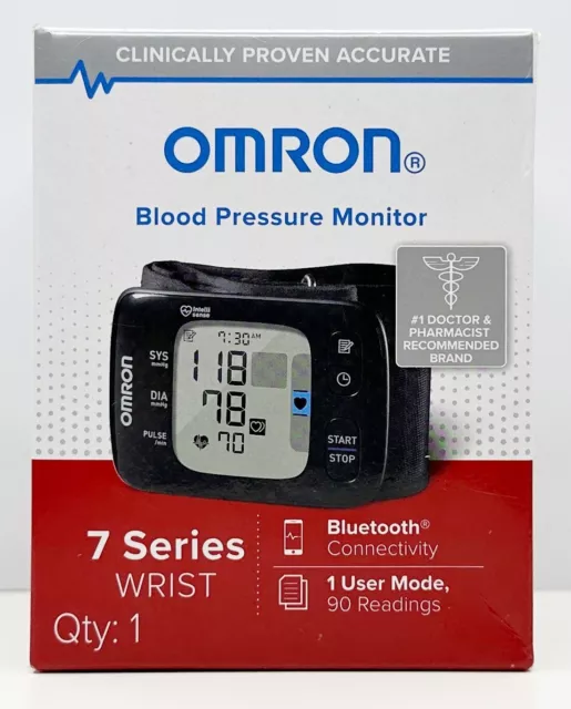 Omron 7 Series Wrist Bluetooth Blood Pressure Monitor NIB BP6350