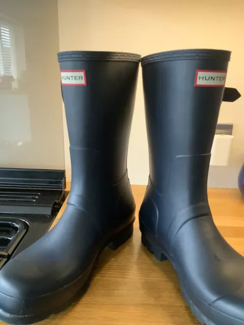 MENS HUNTER WELLINGTON boots size 9 Blue £40.00 - PicClick UK