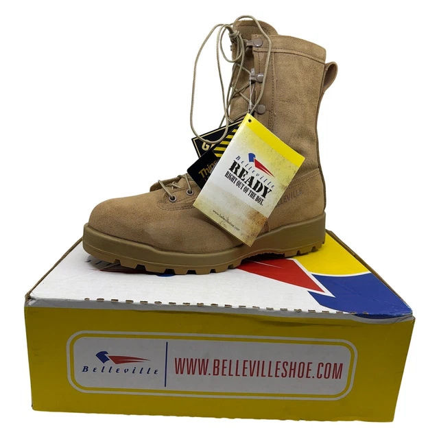 Toe Fire BELLEVILLE 775ST STEEL Toe Boots Mens 12W Tan Gore-Tex Insulated Work ...