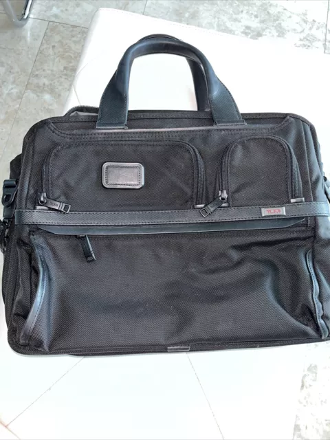 Tumi Alpha 3 Expandable Organizer Laptop Briefcase - Black