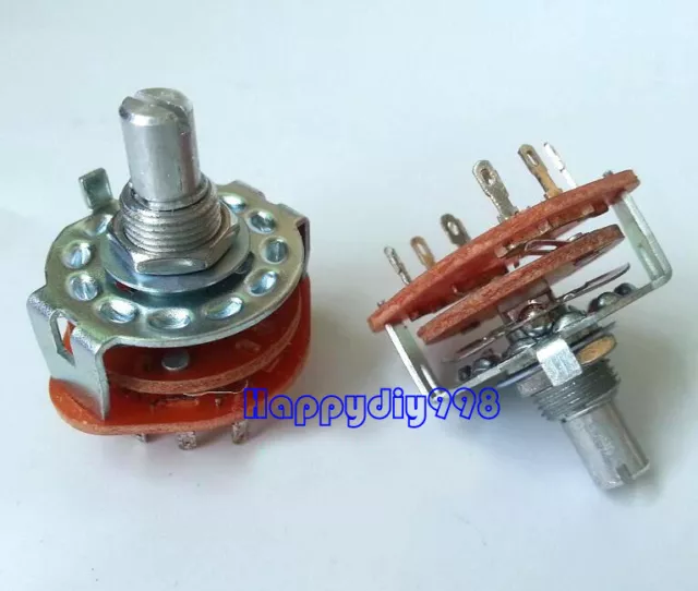1PC 2 pole 3 position  ROTARY SWITCH Step volume Attenuator Potentiometer