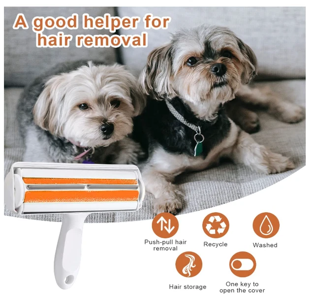 Pet Hair Lint Remover Dog Cat Cleaning Brush Reusable Hair Roller Sofa Clothes