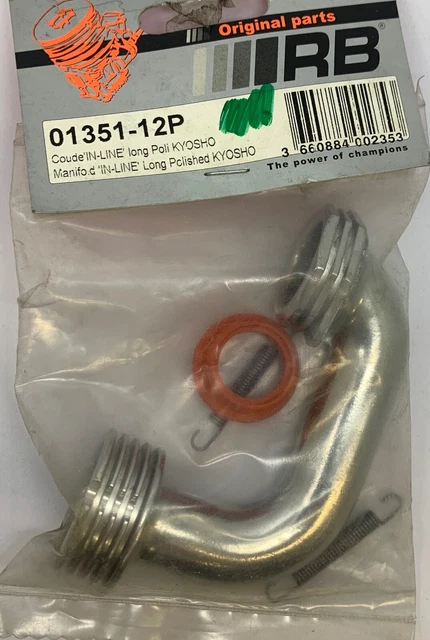 Kyosho 01351-12P R&B Polished Long Inline Elbow Kyosho 01351-12P R&B Polished Long Inline Elbow