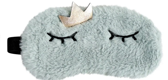 Schlafbrille Princess in Grün Schlafmaske Augenmaske flauschig weich NEU
