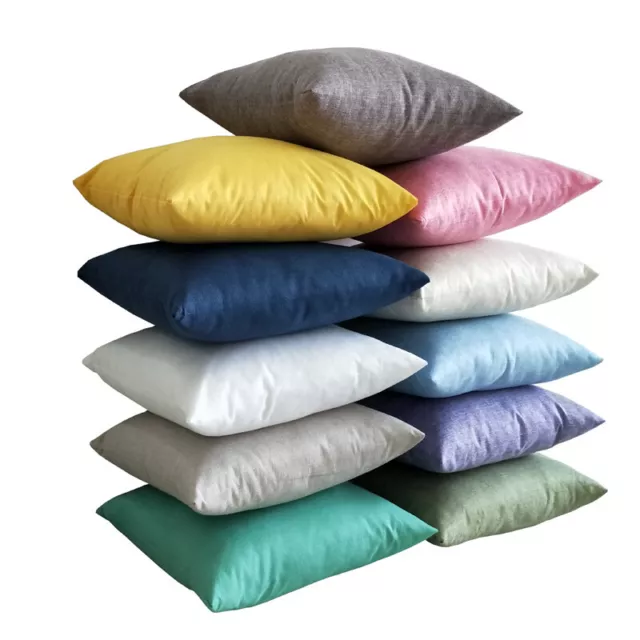 Solid Pillow Case 40x40 45x45 50x50cm Throw Cushion Cover Decorative Square