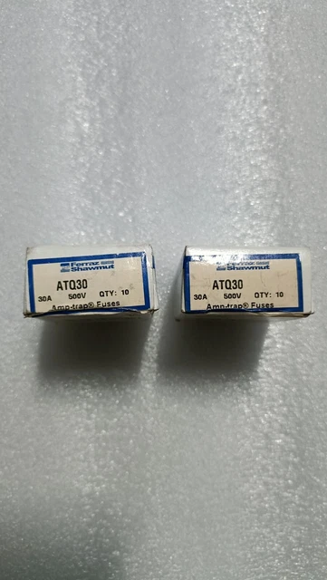 Lot De 10 Fusibles Gould Shawmut TR30R 250V 30A à Retard - Neuf, Origine Chine