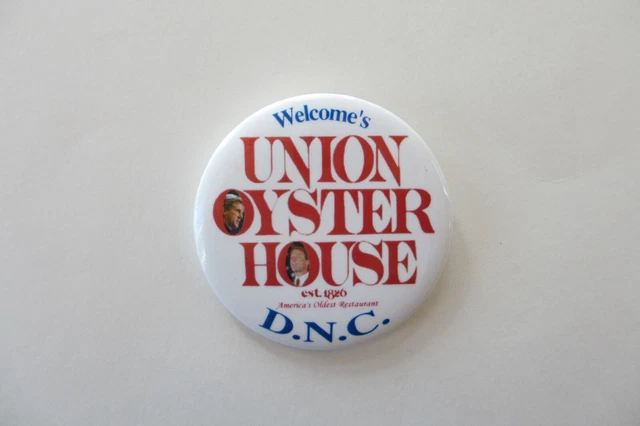 Scarce Kerry-Edwards 2004 Picture Political Button-Welcome Union Oyster House
