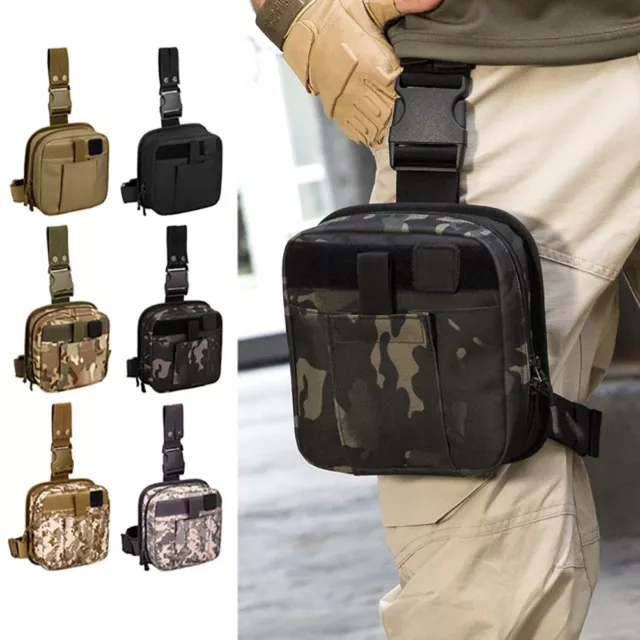 Tactical Drop Leg Bag MOLLE Waist Belt Pouch Bag Thigh Fanny Pack Outdoor Sports