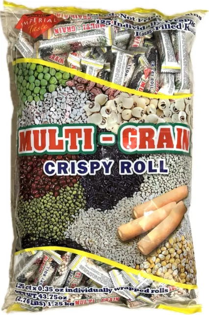 Multi Grain Crispy Rolls 125 Pieces, Baked - Not Fried, 7 Grains, Energy Snack