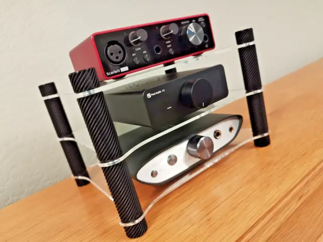 Hifi Stand 3 Tier -DAC, Amplifier, Preamp, Phonostage - Topping,SMSL,Aiyima,Fosi