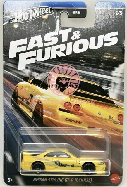 HOT WHEELS NISSAN SKYLINE GT-R [BCNR33] FAST &amp; FURIOUS 1/5🔥2025🔥CH&Acirc;SSIS M&Eacute;TAL EUR 13,99