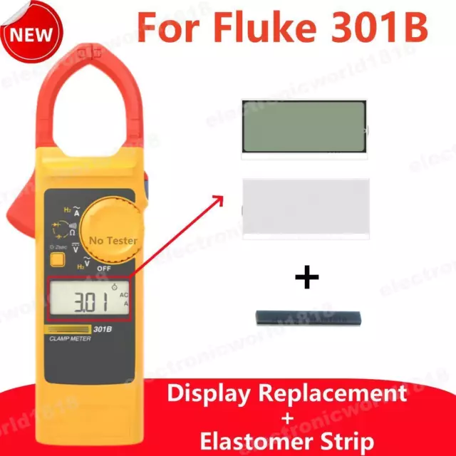 Display For Fluke 301B Digital Clamp Meter Tester LCD Screen Replacement Repair
