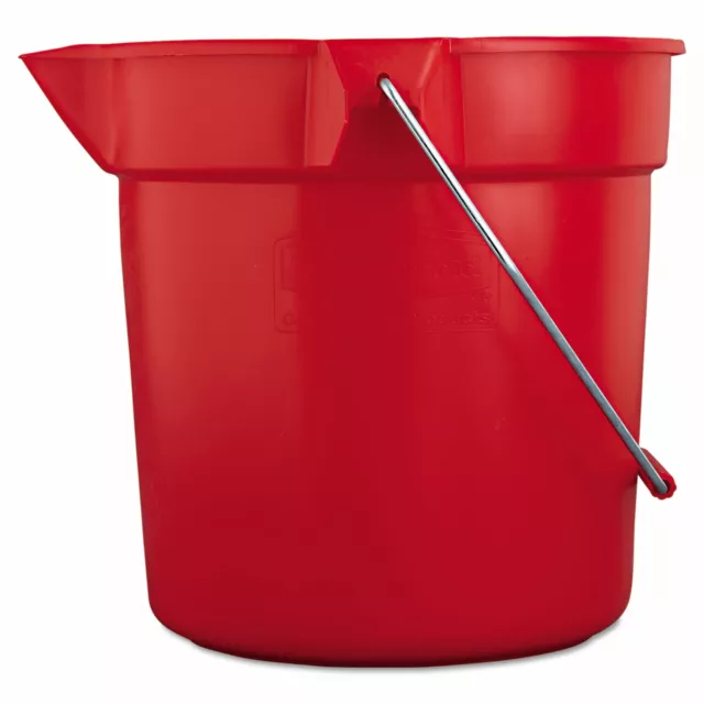 Rubbermaid Commercial BRUTE Round Utility Pail 10qt Red 2963RED