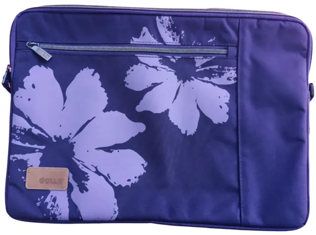 Golla Costa Laptop Portfolio Carry Handle Fashion Fabric Purple Flower Design