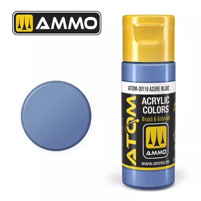 Ammo MIG ATOM-20119 - ATOM COLOR Azure Blue 20ml - Neu