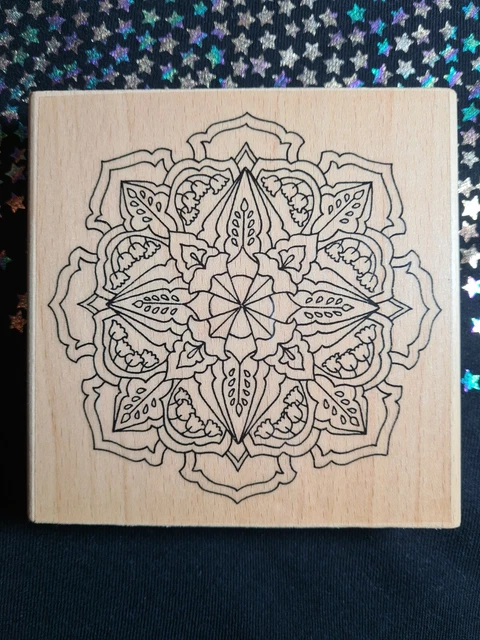 Craft Stamp Flower Floral Rosette Background 11.6 x 11.6cm Card Making Scrapbook