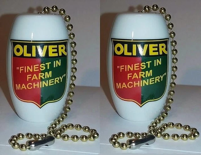 A Charming Set of 2 Oliver Tractor Ceiling Light / Fan Pull