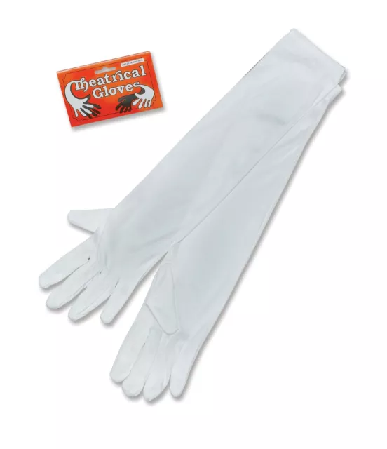 Elegante Blanco Largo Guantes Ópera Adulto Accesorio de Disfraz - Bristol