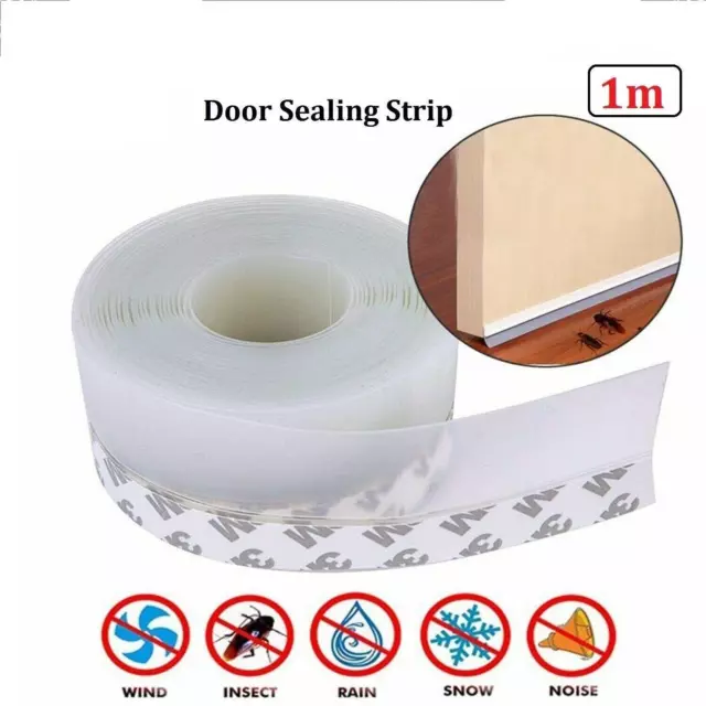 Door Draft Stopper Seal Under Bottom Stripping Tape Strip Self Adhesive Weathers